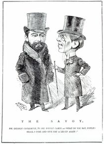 George Grossmith Jnr. and Richard D'Oyly Carte at 'The Savoy' by English School