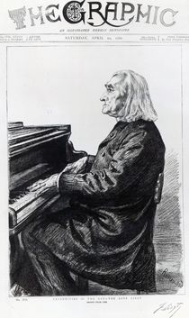 Franz Liszt, cover of 'The Graphic' von Charles Paul Renouard