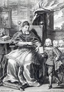 Pope Urban VIII with his nephews von Andrea Camassei