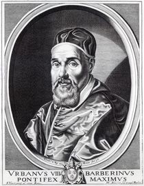 Pope Urban VIII, engraved by Willem Outgertsz Akersloot by Simon Vouet