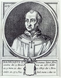 Pope Hadrian II von Italian School