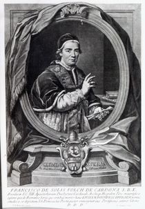 Pope Clement XIV, engraved by Domencio Cunego by Giovanni Domenico Porta