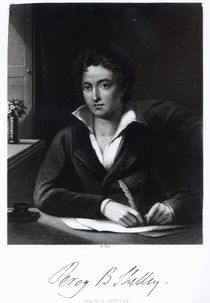 Percy Bysshe Shelley, engraved by William Holl by Amelia Curran