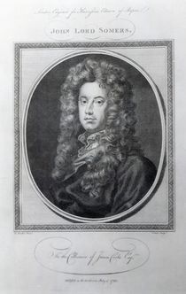 John, Lord Somers, engraved by John Golder by Godfrey Kneller