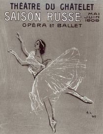 Poster for the 'Saison Russe' at the Theatre du Chatelet by Valentin Aleksandrovich Serov