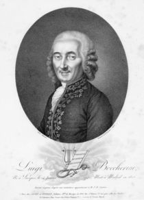 Luigi Boccherini, engraved by Bourgeois de la Richardiere von French School