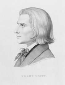 Franz Liszt, engraved by Gonzenbach by Wilhelm von Kaulbach