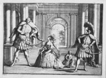 Farinelli, Cuzzoni and Senesino in Handel's 'Flavio' von William Hogarth
