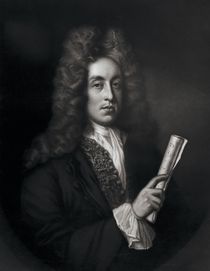 Portrait of Henry Purcell engraved by George J. Zobel by Johann Closterman