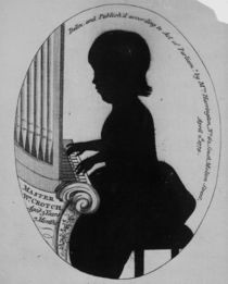William Crotch Playing the Organ by German School