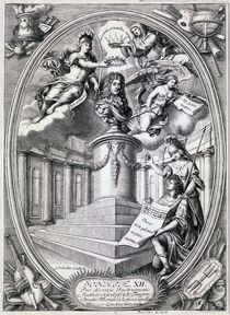 Dedicatory engraving to Gottfried Finger by Simon II Gribelin
