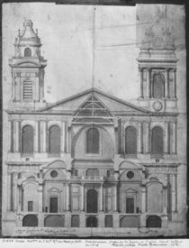 Church of Saint-Sulpice, elevation of the facade von Giovanni Niccolo Servandoni