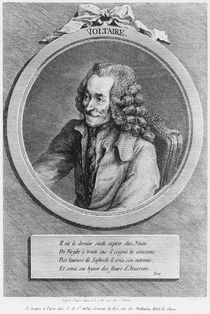 Portrait of Voltaire, from a drawing by Denon made on 6th July 1775 von Dominique Vivant Denon