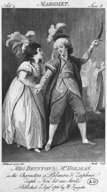 Miss Brunton and Mister Holman as Palmira and Zaphna von Thomas Stothard
