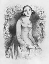 Heloise, illustration from 'Lettres d'Heloise et d'Abelard' von Jean Francois Gigoux