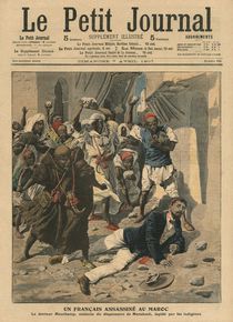Stoning of French doctor Mauchamp in Morocco von French School
