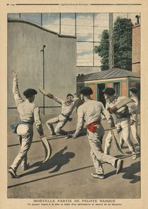 Fatal Basque Pelota, illustration from 'Le Petit Journal' by French School
