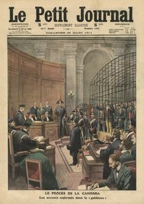 Trial of the Camorra, illustration from 'Le Petit Journal' by French School