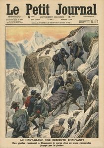A moving descent down the Mont Blanc by French School