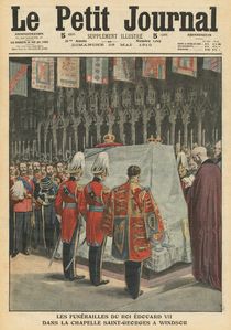 Funeral of King Edward VII in St. George's chapel at Windsor by French School