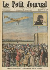 The aviator Alfred Leblanc arriving in Issy-les-Moulineaux by French School