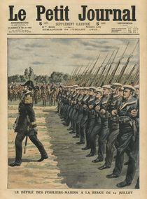 Marines on parade at the review of the 14th July by French School