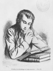 Daniel d'Arthez at the Bibliotheque Sainte-Genevieve by French School