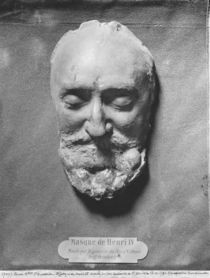 Death mask of Henry IV of France by French School