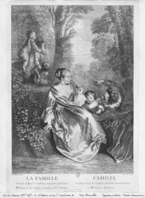 The Family, engraved by Pierre Aveline von Jean Antoine Watteau