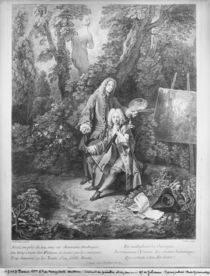 Jean Antoine Watteau and his friend Monsieur de Julienne by Jean Antoine Watteau