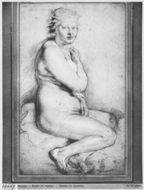 Young nude woman, seated, turned to the right by Peter Paul Rubens