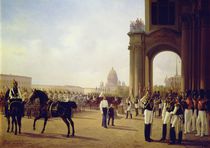 Parade at the Palace Square in St. Peterburg by Adolphe Ladurner