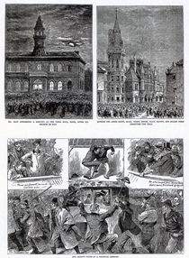The Agitation in Ireland, illustrations from 'The Graphic' von English School