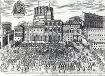The Benediction of Pope Pius V in St.Peter's Square c.1567 von Italian School