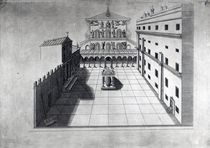 The Belvedere Court in Old St. Peter's Rome von Giovanni Battista Piranesi