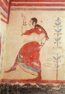 Tomb of the acrobats, detail of a dancer by Etruscan