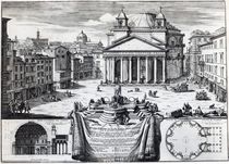 Piazza della Rotonda with a view of the Pantheon by Domenico de' Rossi
