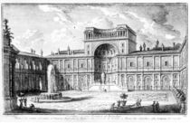 The Belvedere Court in the Vatican Rome by George Vertue
