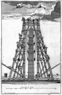 Erecting the Ancient Egyptian Obelisk in St. Peter's Square by Carlo Fontana