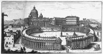 Bernini's original plan for St. Peter's Square by Giovanni Battista Falda
