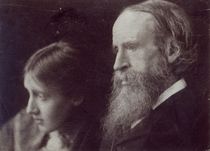 Virginia Woolf and her father Sir Leslie Stephen von English Photographer