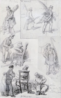 Chair menders on the streets of London by George the Elder Scharf