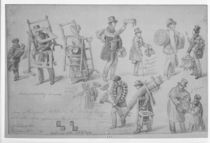 London street traders, 1830-40 by George the Elder Scharf