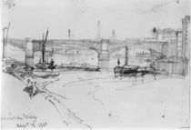 Sketch of London Bridge, 1860 by George the Elder Scharf