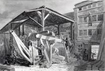 Timber Yard, Finsbury, 1825 von George the Elder Scharf