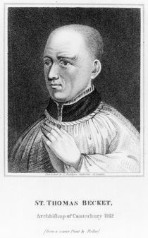 St. Thomas Becket, after a print by Hollar by English School