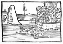 Illustration from 'The Voyage of St. Brendan' von German School