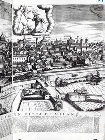 A Section of a Map of Milan by Giovanni Battista Bonacina