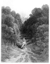 Lancelot approaches the Castle at Astolat by Gustave Dore