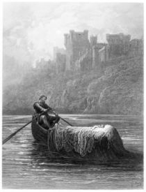 The Body of Elaine on its way to King Arthur's Palace by Gustave Dore